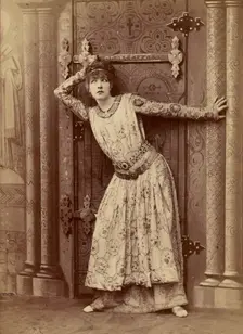 Sarah Bernhardt as the Empress Theodora in Sardou's Theodora neg 1884; print and mount about 1889 Creator: Nadar