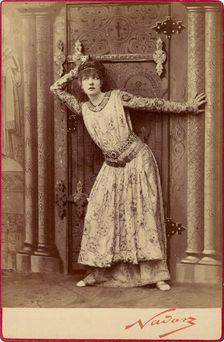 Sarah Bernhardt as the Empress Theodora in Sardou's Theodora neg 1884; print and mount about 1889 Creator: Nadar