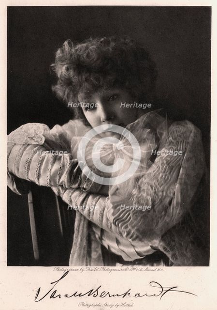 Sarah Bernhardt, French actress, 1901.Artist: Art Photogravure Co