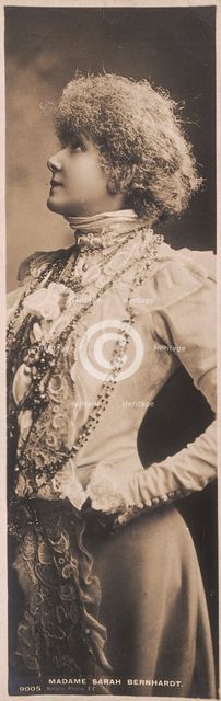 Sarah Bernhardt, French actress, late 19th century. Creator: Unknown.