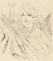 Sarah Bernhardt in "Cleopatra" (Sarah Bernhardt dans "Cléopatre"), 1896. Creator: Henri de Toulouse-Lautrec