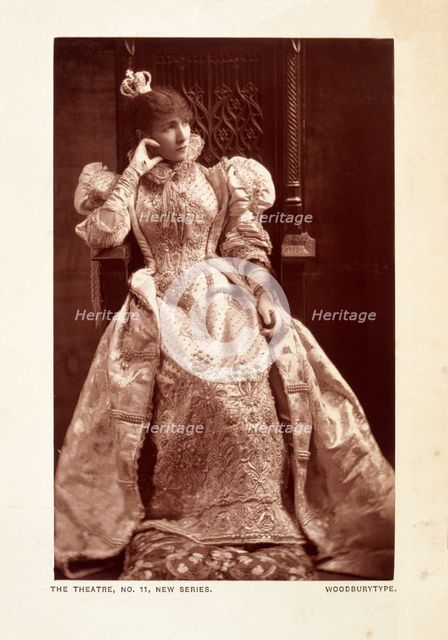 Sarah Bernhardt in costume, (late 19th century?). Creator: Unknown.