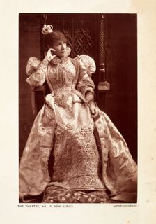 Sarah Bernhardt in costume, (late 19th century?). Creator: Unknown