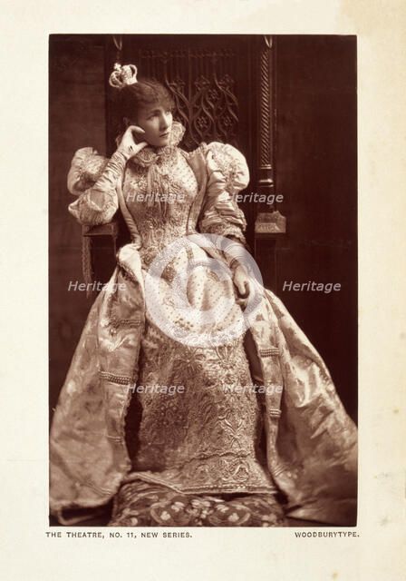 Sarah Bernhardt in costume, (late 19th century?). Artist: Unknown