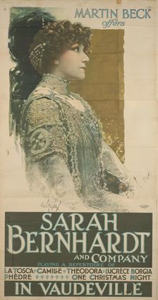 Sarah Bernhardt in Vaudeville, 1850 - 1950. Creator: Russell Morgan & Co