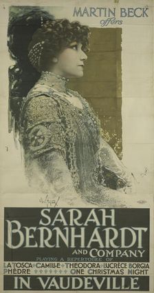 Sarah Bernhardt in Vaudeville, 1912. Creator: Unknown artist