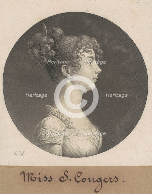 Sarah C. Conyers, 1808. Creator: Charles Balthazar Julien Févret de Saint-Mémin.