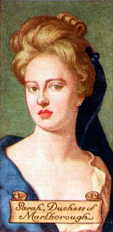 Sarah, Duchess of Marlborough, taken from a series of cigarette cards, 1935