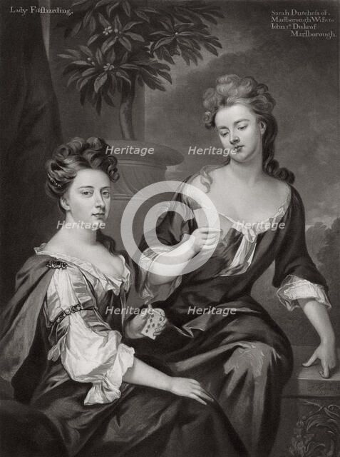 Sarah, Duchess of Marlborough, and Lady Fitzharding, c1702 (1906). Artist: Unknown