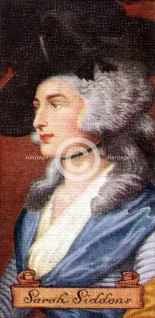 Sarah Siddons, taken from a series of cigarette cards, 1935. Artist: Unknown