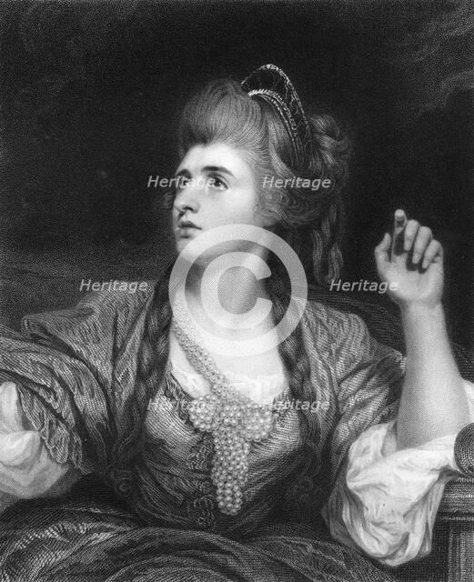 Sarah Siddons, English tragic actress, (1836).Artist: W Holl