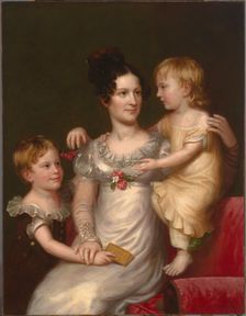 Sarah Weston Seaton with her Children Augustine and Julia, c. 1815. Creator: Charles Bird King