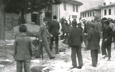 Sarajevo, Les maisons et magasins serbes sont saccages 1914. Creator: Walter Tausch