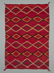 Sarape with Serrated Diamond Pattern, 1880/1900. Creator: Unknown
