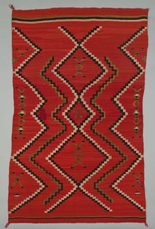 Sarape with Terraced Zigzag Design, 1865/85. Creator: Unknown