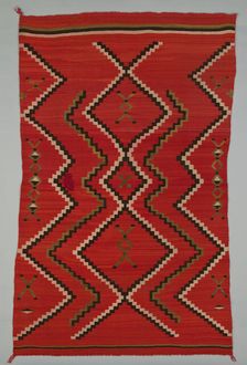 Sarape with Terraced Zigzag Design, 1865/85. Creator: Unknown