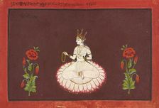 Saraswati, folio from a Goddess series, ca. 1680-1700. Creator: Wajid