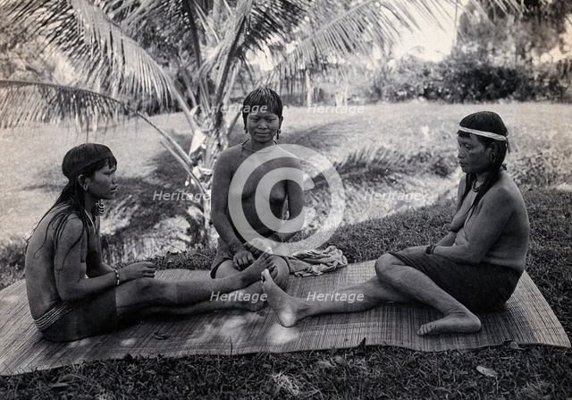 Sarawak: three Kalabit women, c1900. Creator: Unknown.
