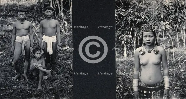 Sarawak: three Lirong boys and one girl, c1900. Creator: Unknown.