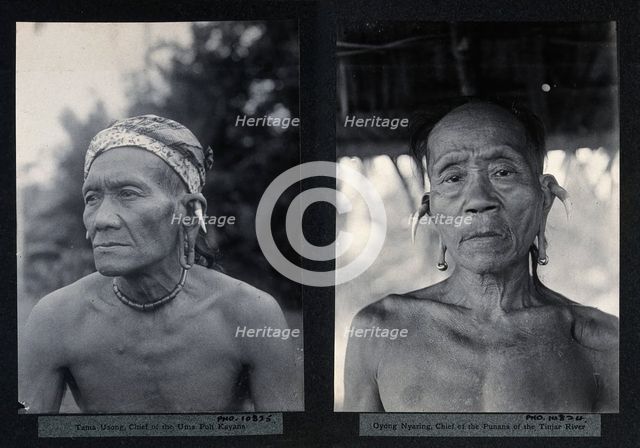 Sarawak: two tribal chiefs, c1900. Creator: Unknown.