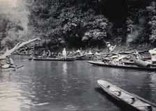 Sarawak: a Malaysian tribe fishing on the Baram River, c1900. Creator: Unknown