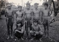 Sarawak: a group of Kelabit men, c1900. Creator: Unknown