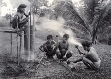 Sarawak: a Kalabit smithy, c1900. Creator: Unknown
