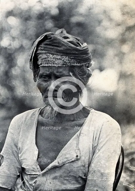 Sarawak: a Land Dayak chief, c1900. Creator: Unknown.