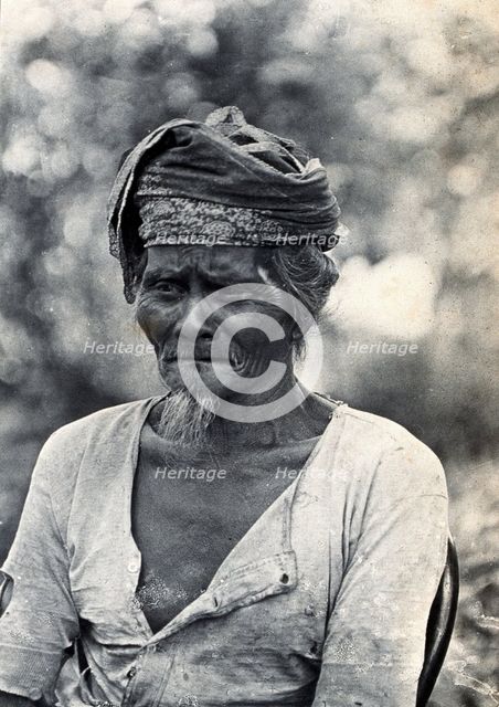 Sarawak: a Land Dayak chief, c1900. Creator: Unknown.