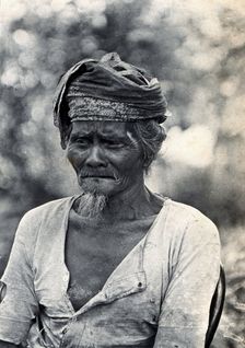 Sarawak: a Land Dayak chief, c1900. Creator: Unknown