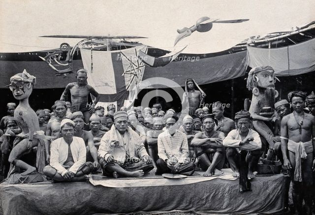 Sarawak: a peace-making ceremony between two Kayan tribes, c1900. Creator: Unknown.
