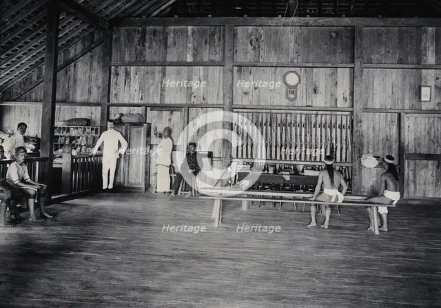 Sarawak: interior of the Baram Fort, c1900. Creator: Unknown.