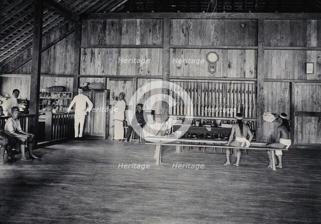 Sarawak: interior of the Baram Fort, c1900. Creator: Unknown.