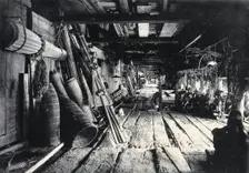 Sarawak: interior of a Kayan tribal house, c1900. Creator: Unknown