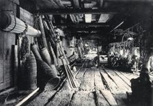 Sarawak: interior of a Kayan tribal house, c1900. Creator: Unknown