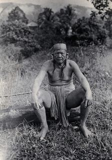 Sarawak: Laki Bo, a Kayan tribal chief, c1900. Creator: Unknown