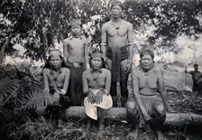 Sarawak: members of a Kayan tribe from the Upper Rejang River region, c1900. Creator: Unknown