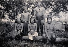 Sarawak: members of a Kayan tribe from the Upper Rejang River region, c1900. Creator: Unknown