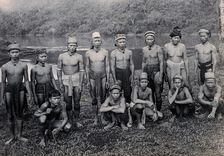Sarawak: people of a Long Pokun tribe from the Upper Tinjar region, c19th century. Creator: Unknown