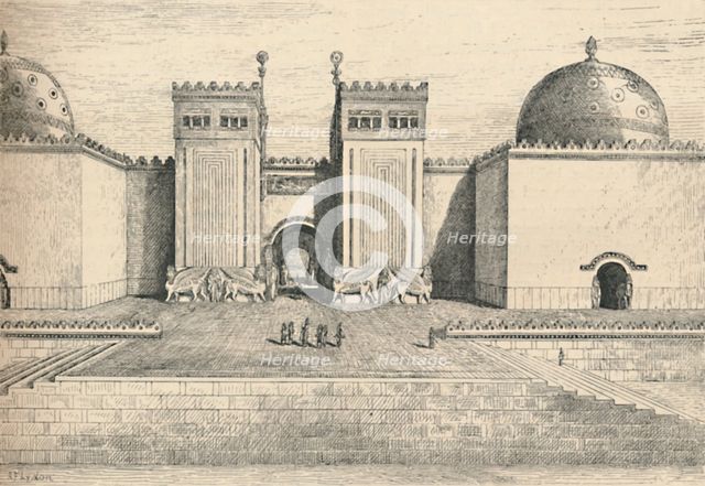 'Sargon's Palace, Khorsabad: The South-Eastern Gate', 1886. Artist: Alexander Francis Lydon.