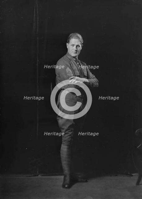 Sargeant [sic] Cutler, portrait photograph, 1919 Feb. 18. Creator: Arnold Genthe.