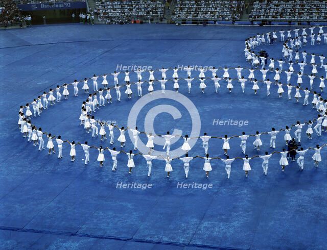 Sardana dance during the opening ceremony of the 1992 Barcelona Olympic Games.