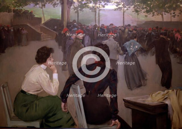  'Sardanas in the fountain of San Roque in Olot' oil by Ramon Casas 1901-1902.