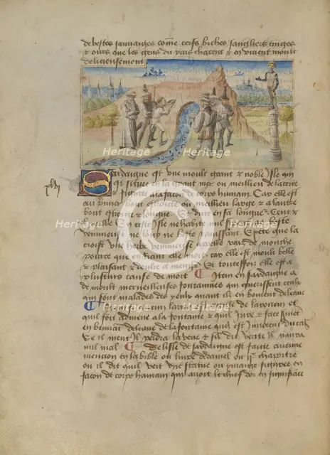 Sardegna; Livre des merveilles du monde (Book of the Marvels of the World), about 1460-1465. Creator: Master of the Geneva Boccaccio.