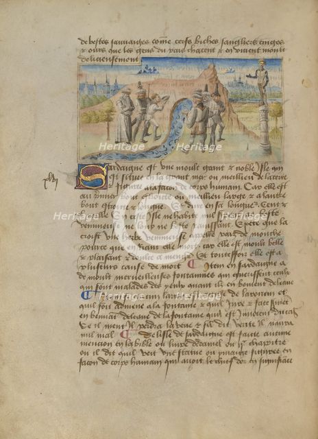 Sardegna; Livre des merveilles du monde (Book of the Marvels of the World), about 1460-1465. Creator: Master of the Geneva Boccaccio.