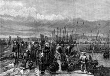 Sardine fishery on the coast of Brittany, 1871. Creator: Unknown