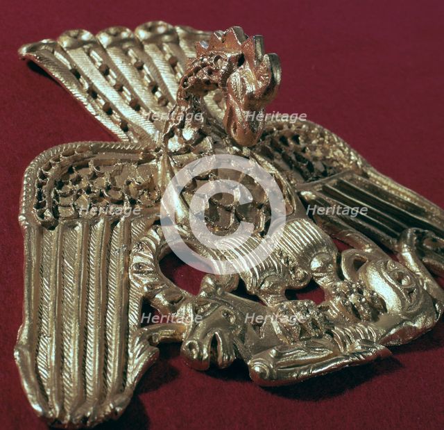Sarmatian gold eagle holding an ibex. Artist: Unknown