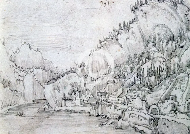 'Sarmingstein on the Danube', 16th century. Artist: Albrecht Altdorfer