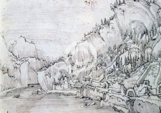 'Sarmingstein on the Danube', 16th century. Artist: Albrecht Altdorfer