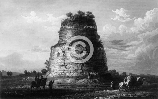 'Sarnât, A Boodh Monument near Benares', 1834. Creator: William Purser.